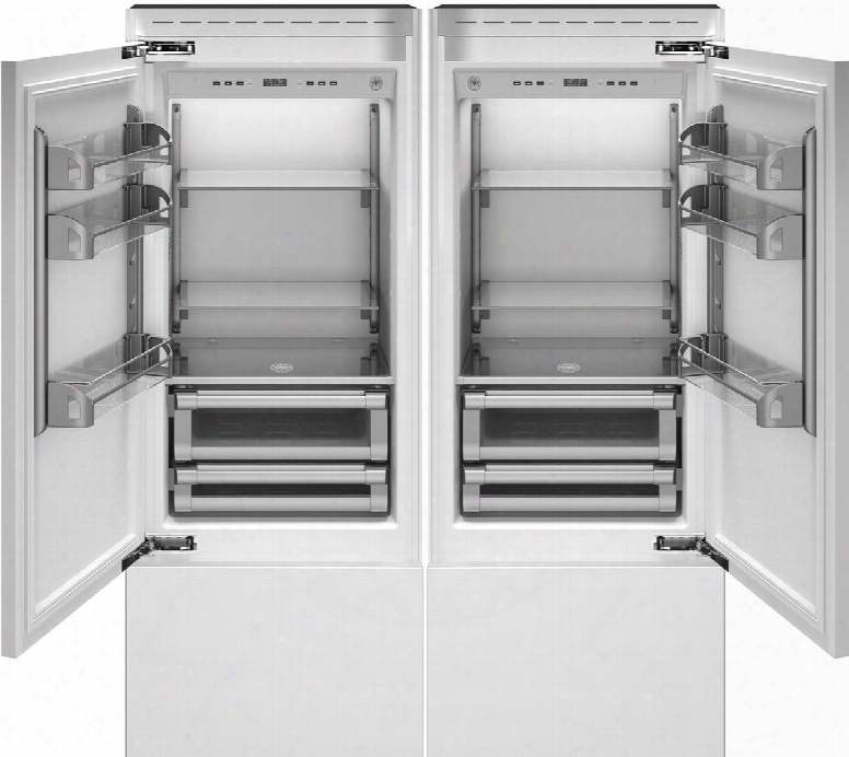 60" Side-by-side Built-in Bottom Mount Refrigera Tor With 27.8 Cu. Ft. Capacity Flexmode Freezer Custom Icemaker And Interior Led Lighting In Panel
