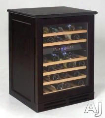 Avanti Wcr534wdzde 27 Inch Dual Zone Wine Cooler With 46-bottle Capacity, Extension Slides, Soft Led Lighting, Built-in Fan, Credenza Style Wood Cabinetry, Wood Racks, Tinted Glass Door And Ada Compliance: Espresso