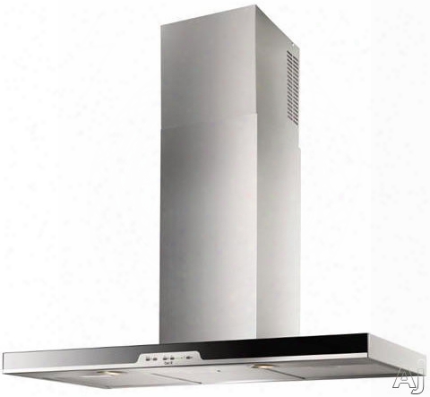 Best Eclisse Series Wc34e90sb 36 Inch Wall Mount Chimney Range Hood With Optional External Blowers, 4-speed Control, Heat Sentry, Led Lights, Delay-off Timer And Black Glass Front