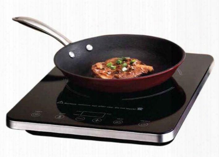 C1813 Single Induction Cooktop With High Quality Glass Cooking Surface Led Control Cast Iron Fry Pan And Portable In