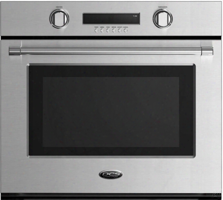 Dcs Wosv230 30 Inch Electric Wall Oven With 4.1 Cu. Ft. Capacity, 10 Cooking Modes, Convection, Temperature Probe, Roast Dish, Full Extension Telescopic Racks, Interior Halogen Lighting, Sabbath Fashion And Self Clean