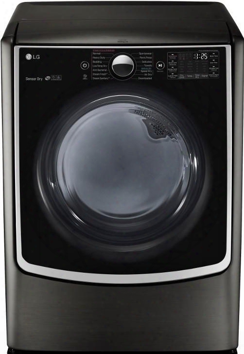 Dlex5005k 27" Ultra Large Capacity Turbosteam Dryer With 7.4 Cu. Ft. Capacity Integrated Electronic Control Panel With Dual Led Display Flowsense Energy