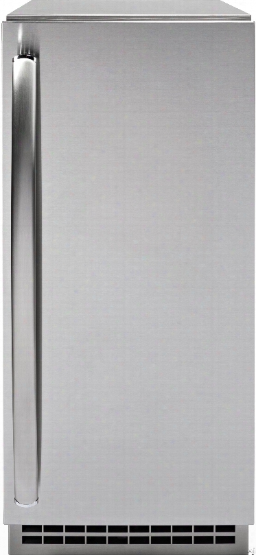 Ge Unc15njii 15 Inch Panel Ready Freestanding/built-in Clear Nugget Ice Maker With 80 Bls.daily Ice Production, 26 Lbs. Ice Capacity Bin, Interior Led Lighting, Clean Indicator Light And Ice Scoop