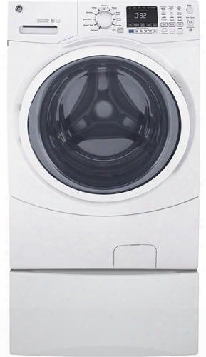 Gw450ssmww 27" Front Load Washer With 4.5 Cu. Ft. Capacity Delay Wash Fabric Softener Led Electronic Control Leveling Leg Andq Uick Wash In