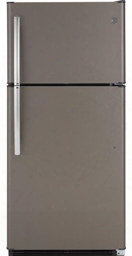 Gts18fmles 30" Top Freezer Refrigerator With 18.2 Cu. Ft. Total Capacity Led Interior Lighting Dairy Bin Gallon Door Storage Adjustable Glass Freezer Shelf