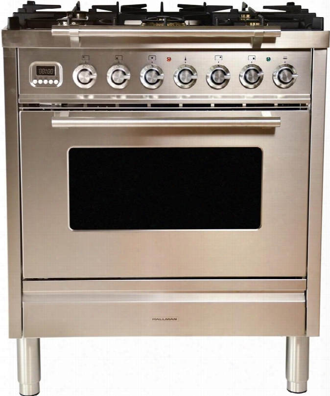 Hgr3002dfsslp 30" Dual Fuel Liquid Propane Range With 5 Sealed Burners 3 Cu. Ft. Capacitytrue Convection Oven In Stainless