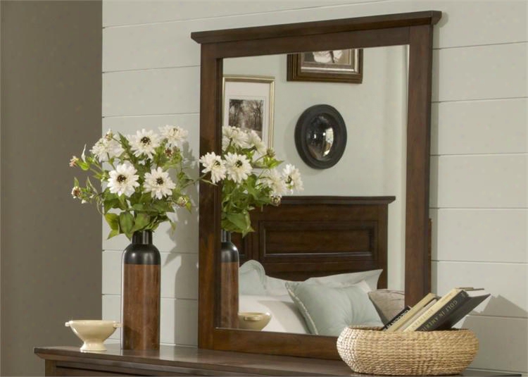 Laurel Creek Collection 461-br51 38" X 40" Mirror With Beveled Glass And Molding Details In Cinnamon