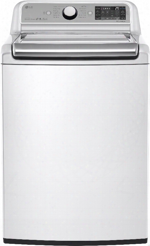 Lg Wt7500cw 27 Inch 5.2 Cu. Ft. Top Load Washer With 12 Wash Cycles, Turbowash Technology, Speed Wash, Oxi-sanitize, Staincare, Coldwash, Slamproof Lid, Smartdiagnosis, Lodecibel Quiet Operation And Energy Star