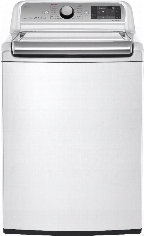 Lg Wt7600hwa 27 Inch 5.2 Cu. Ft. Top Load Washer With Steam, Smartdiagnosis␞, Turbowash Technology, Staincare␞, Coldwash␞, Slamproof Lid, 5.2 Cu. Ft. Capacity, 14 Wash Cycles, Truebalance␞ Anti-vibration And Energy Star: Wh