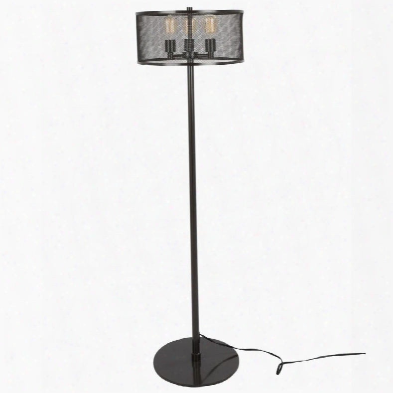 Ls-indymsh An Indy Mesh Industrial Floor Lamp With Old