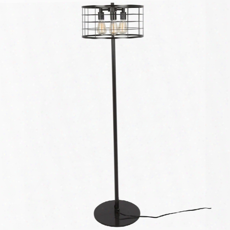 Ls-indywr An Indy Wire Industrial Floor Lamp With Antique