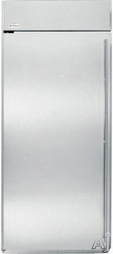 Monogram Zifs360nhlh 36 Inch Built-in Full Freezer With Adjustable Cabinet Shelves, Gallon Storage Door Shelves, Wire Baskets, Concealed Halogen Lighting System, Ice Maker Drawer And Digital Temperature Display: Hinges On Left