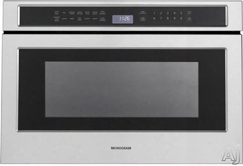 Monogram Zwl1126sjss 24 Inch Microwave Drawer With 1.2 Cu. Ft. Capacity, 900 Cooking Watts, 10 Cooking Modes, Sensor Cook, Quickstart Option, White Led Display And Glass Touch Control