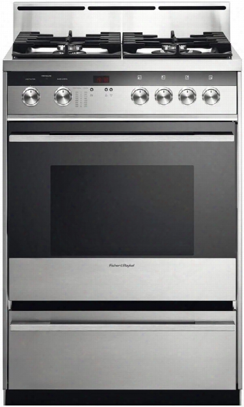 Or24sdmbgx2n 24" Freestanding Dual Fuel Range With 2.5 Cu. Ft. Oven Capacity 4 Oven Functions 4 Sealed Burners And Convection Bake And Storage Drawer In