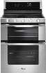 Whirlpool WGG745S0FS 30 Inch Freestanding Gas Range with 5 Sealed Burners, Dual Ovens, 6 cu. ft. Capacity, Frozen Bake Technology, True Convection, Convection Conversion, Temperature Sensor, SteamClean Oven, Sabbath Mode and ADA Compliant: Stainless Steel