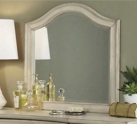 Rustic Traditions Ii Collection 689-br55 27" X 27" Vanity Deck Mirror With Classic Louis Philippe Styling And Beveled Glass In Rustic White