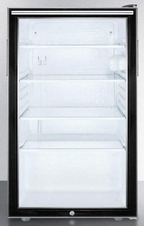 Scr500blbi7hh 20" Compact Refrigerator With 4.1 Cu. Ft. Capacity Commercially Listed Automatic Defrost Adjustable Glass Shelves Factory Installed Lock