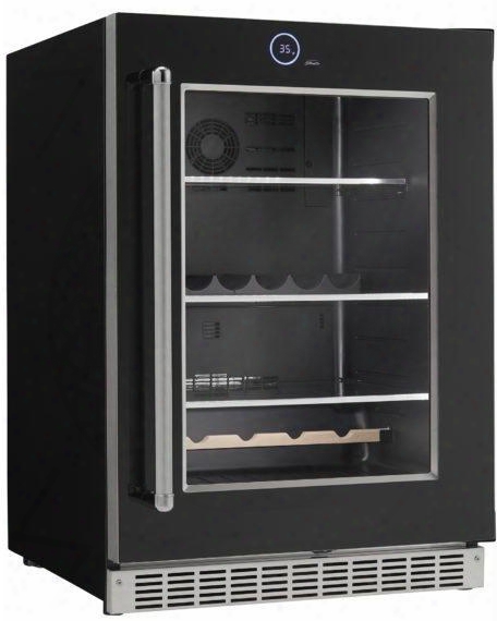 Srvbc050r 24" Silhouette Series Beverage Center With 5 Cu. Ft. Capacity 105 Can Capacity 5 Wine Bottle Capacity And Parametric Lighting In