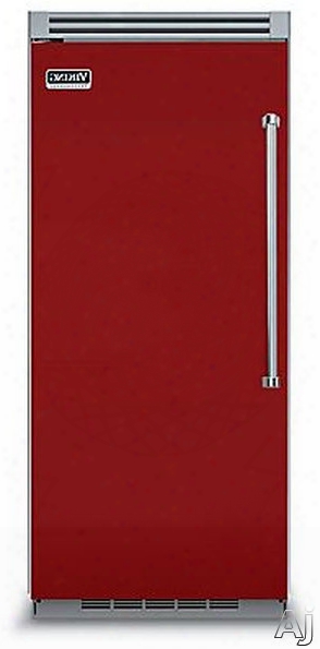 Viking Professional 5 Series Vcrb5363lar 36 Inch Built-in Full Refrigerator With 4 Spillproof Glass Shelves, 5 Door Bins, Humidity Controlled Drawers, Plasmacluster Ion Air Purifier And Sabbath Mode: Apple Red, Left Hinge