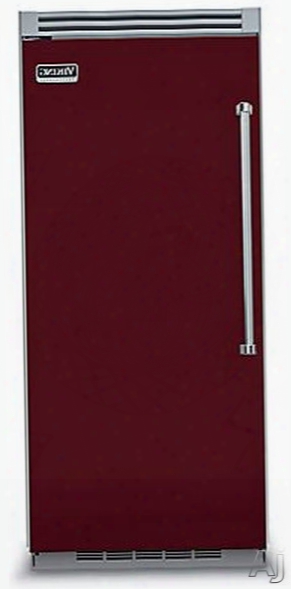 Viking Professional 5 Series Vcrb5363lbu 36 Inch Built-in Full Refrigerator With 4 Spillproof Glass Shelves, 5 Door Bins, Humidity Controlled Drawers, Plasmacluster Ion Air Purifier And Sabbath Mode: Burgundy, Left Hinge