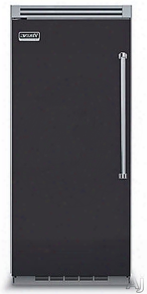 Viking Professional 5 Series Vcrb5363lgg 36 Inch Built-in Full Refrigerator With 4 Spillproof Glass Shelves, 5 Door Bins, Humidity Controlled Drawers, Plasmacluster Ion Air Purifier And Sabbath Mode: Graphite Gray, Left Hinge