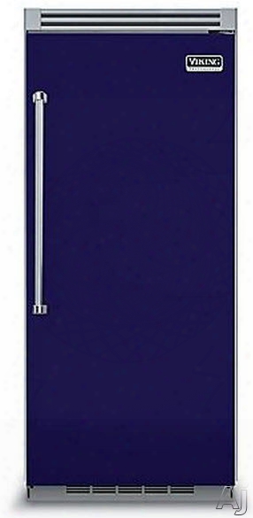 Viking Professional 5 Series Vcrb5363rcb 36 Inch Built-in Full Refrigerator With 4 Spillproof Glass Shelves, 5 Door Bins, Humidity Controlled Drawers, Plasmacluster Ion Air Purifier And Sabbath Mode: Cobalt Blue, Right Hinge