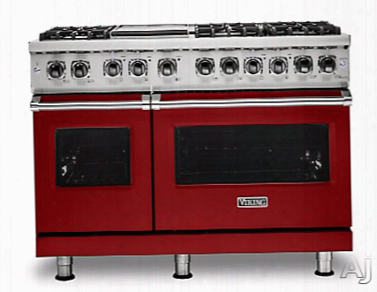 Viking Professional 5 Series Vdr5486gar 48 Inch Dual Fuel Range With Truconvec␞ Convection Cooking, Vari-speed Dual Flow␞ Convection, Varisimmer␞, Rapid Ready␞ Preheat, Concealed Bake Element, Blackchrome␞ Metal Knobs, Gentle