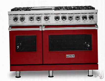 Viking Professional 5 Series Vdr5486garlp 48 Inch Dual Fuel Range With Truconvec␞ Convection Cooking, Vari-speed Dual Flow␞ Convection, Varisimmer␞, Rapid Ready␞ Preheat, Concealed Bake Element, Blackchrome␞ Metal Knobs, Gent