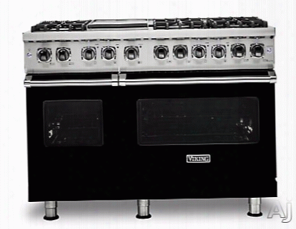 Viking Professional 5 Series Vdr5486gbklp 48 Inch Dual Fuel Range With Truconvec␞ Convection Cooking, Vari-speed Dual Flow␞ Convection, Varisimmer␞, Rapid Ready␞ Preheat, Concealed Bake Element, Blackchrome␞ Metal Knobs, Gent