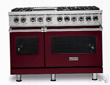 Viking Professional 5 Series Vdr5486gbu 48 Inch Dual Fuel Range With Truconvec␞ Convection Cooking, Vari-speed Dual Flow␞ Convection, Var Isimmer␞, Rapid Ready␞ Prehea, Concealed Bake Element, Blackchrome␞ Metal Knobs, Gentle