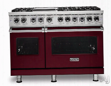 Viking Professional 5 Series Vdr5486gbulp 48 Inch Dual Fuel Range With Truconvec␞ Convection Cooking, Vari-speed Dual Flow␞ Convection, Varisimmer␞, Rapid Ready␞ Preheat, Concealed Bake Element, Blackchrome␞ Metal Knobs, Gent