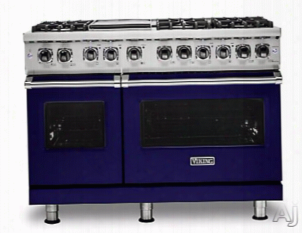 Viking Professional 5 Series Vdr5486gcb 48 Inch Dual Fuel Range With Truconvec␞ Convection Cooking, Vari-speed Dual Flow␞ Convection, Varisimmer␞, Rapid Ready␞ Preheat, Concealed Bake Element, Blackchrome␞ Metal Knobs, Gentle