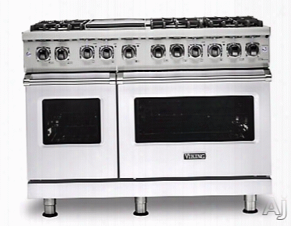 Viking Professional 5 Series Vdr5486gwh 48 Inch Dual Fuel Range With Truconvec␞ Convection Cooking, Vari-speed Dual Flow␞ Convection, Varisimmer␞, Rapid Ready␞ Preheat, Concealed Bake Element, Blackchrome␞ Metal Knobs, Gentle