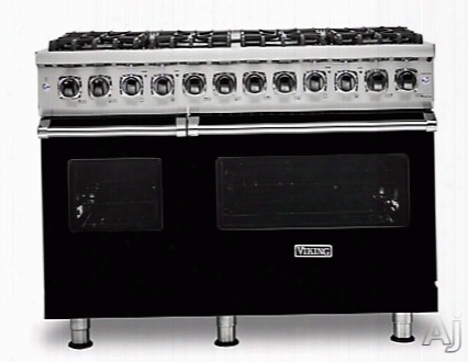 Viking Professional 5 Series Vdr5488bbk 48 Inch Dual Fuel Range Wit H Truconvec␞ Convection Cooking, Vari-speed Dual Flow␞ Convection, Varisimmer␞, Rapid Ready␞ Preheat, Concealed Bake Element, Blackchrome␞ Metal Knobs, Gentle