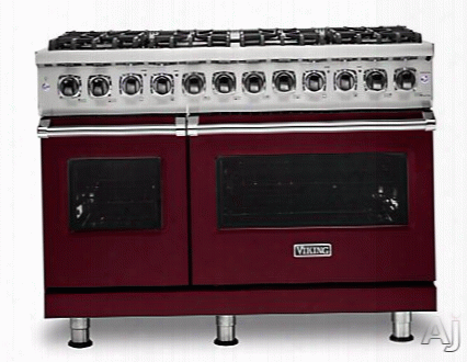 Viking Professional 5 Series Dvr5488bbulp 48 Inch Dual Fuel Range With Truconvec␞ Convection Cooking, Vari-speed Dual Flow␞ Convection, Varisimmer␞, Rapid Ready␞ Preheat, Concealed Bake Element,  Blackchrome␞ Metal Knobs, Gent