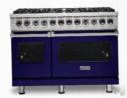 Viking Professional 5 Sereis Vdr5488bcb 48 Inch Dual Fuel Range With Truconvec␞ Convection Cooking, Vari-speed Dual Flow␞ Convection, Varisimmer␞, Rapid Ready␞ Preheat, Concealed Bake Element, Blackchrome␞ Metal Knobs, Gentle