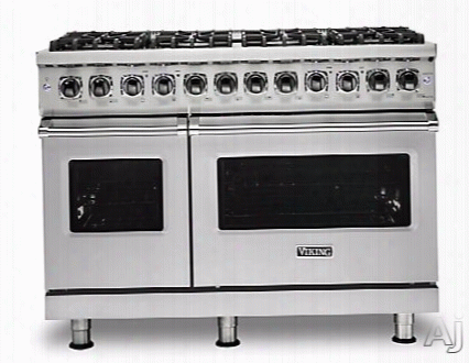 Viking Professional 5 Series Vdr5488bss 48 Inch Dual Fuel Range With Truconvec␞ Convection Cooking, Vari-speed Dual Flow␞ Convection, Varisimmer␞, Rapid Ready␞ Preheat, Concealed Bake Element, Blackchrome␞ Metal Knobs, Gentle