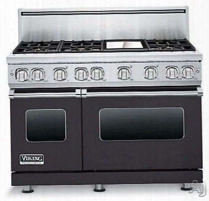 Viking Professiional 7 Series Vgr7486ggglp 48 Inch Pro-style Gas Range With 6 Viking Elevation Sealed Burners, Varisimmers, Proflow Convection Oven, Manual Clean, Star-k Certified, Infrared Broiler And Griddle: Graphite Gray, Liquid Propane