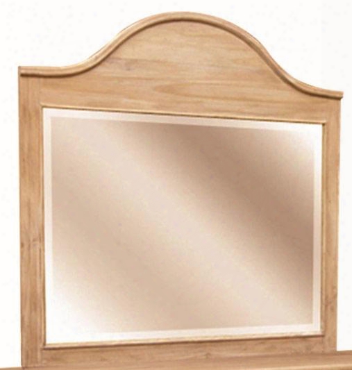 Vintage Casual Collection Cf-1234-0252 44" X 44.5" Mirror With Curved Top Beveled Glass Edges Acacia And New Zealand Pinne Wood Construction In Plantation