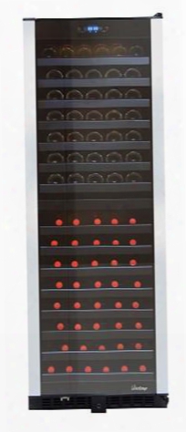 Vt155vcmc 24" Dual Zone Wine Cooler With 155 Bottle Capacity Digital Control Panel Dynamic/silent Mode Led Interior Lighting In