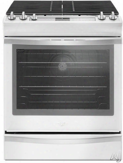 Whirlpool Weg745h0fh 30 Inch Slide-in Gas Range With True Convection, Temperature Sensor, Rapid Preheat, 5 Sealed Burners, 5.8 Cu. Ft. Capacity, Convection Conversion, Frozen Bake Technology, Hinged Cast-iron Grates, Ada Compliant And Sabbath Mode: Whtie 