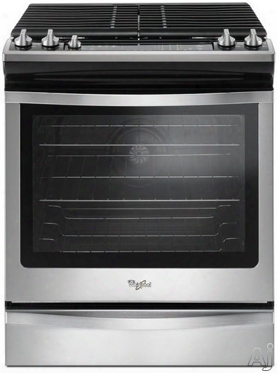 Whirlpool Weg745h0fs 30 Inch Slide-in Gas Range With True Convection, Temperature Sensor, Rapid Preheat, 5 Sealed Burners, 5.8 Cu. Ft. Capacity, Convection Conversion, Frozen Bake Technology, Hinged Cast-iron Grates, Ada Compliant And Sabbath Mode: Black-