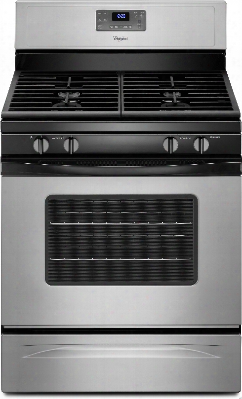 Whirlpool Wfg515s0ed 30 Inch Freestanding Gas Range With Accubake, Speedheat␞ Burners, Accusimmer Burner, Self-cleaning, 4 Sealed Burners, 5.0 Cu. Ft. Capacity, Hidden Bake Element, Easyview Oven Window And Storage Drawer: Silver