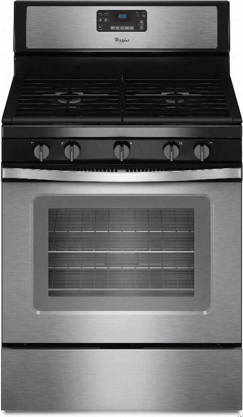 Whirlpool Wfg530s0e 30 Inchh Freestanding Gas Range With Convection, Speedheat Burners, Self-cleaning Accusimmer Burner, 5 Sealed Burners, 5.0 Cu. Ft. Oven, Hidden Bake Element And Storage Drawer