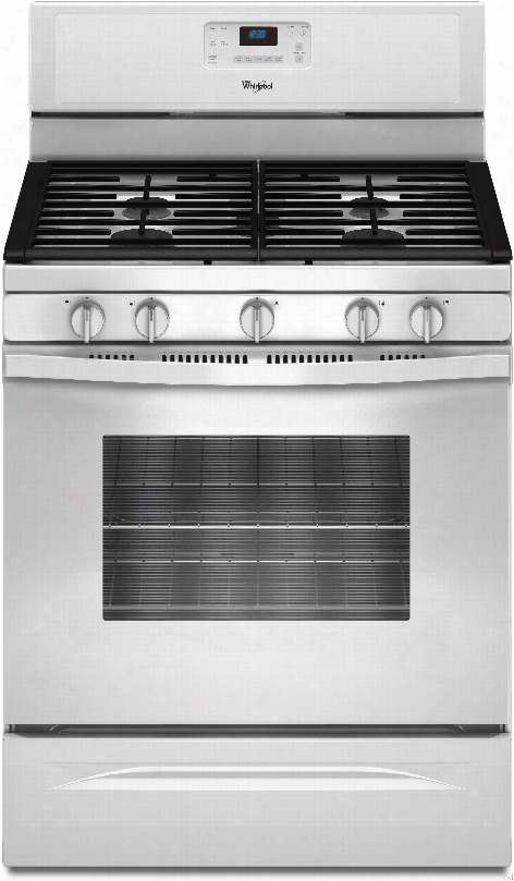 Whirlpool Wfg530s0ew 30 Inch Freestanding Gas Range With Convection, Speedheat Burners, Self-cleaning Accusimmer Burner, 5 Sealed Burners, 5.0 Cu. Ft. Oven, Hidden Bake Element And Storage Drawer: White