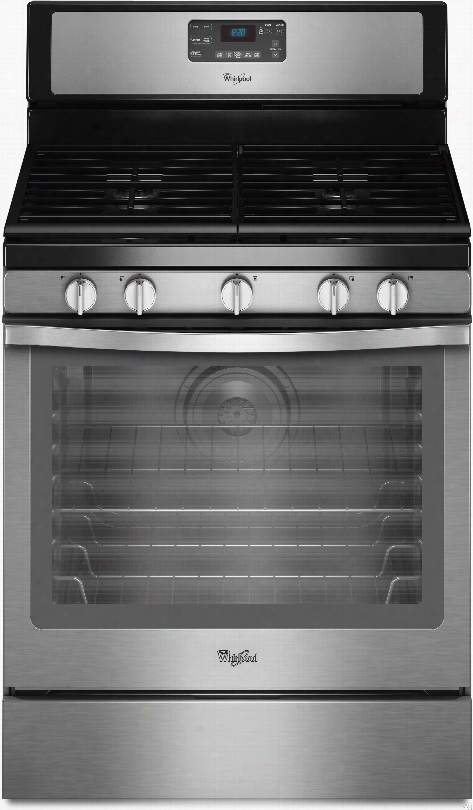 Whirlpool Wfg540h0e 30 Inch Freestanding Gas Range With Speedheat␞ Burners, Aqualift Self-clean, Accusimmer Burner, Fan Convection, Temperature Sensor, 5 Sealed Burners, 5.8 Cu. Ft. Oven, Storage Drawer And Easyview␞ Oven Window