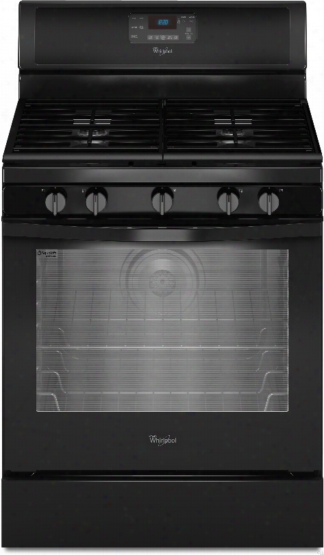 Whirlpool Wfg540h0eb 30 Inch Freestanding Gas Range With Speedheat␞ Burners, Aqualift Self-clean, Accusimmer Burner, Fan Convection, Temperature Sensor, 5 Sealed Burners, 5.8 Cu. Ft. Oven, Storagee Drawer And Easyview␞ Oven Window: Blac