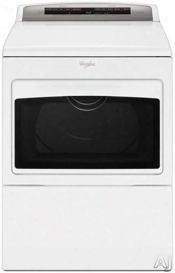 Whirlpool Wgd7500gw 27 Inch Gas Dryer With Accudry␞ Sensor Drying, Wrinkle Shield␞ Option, Hamper Door, Sanitize Cycle, Led Display, Intuitive Touch Controls, On/off End-of-cycle Signal, Interior Light And 7.4 Cu. Ft. Capacity: White