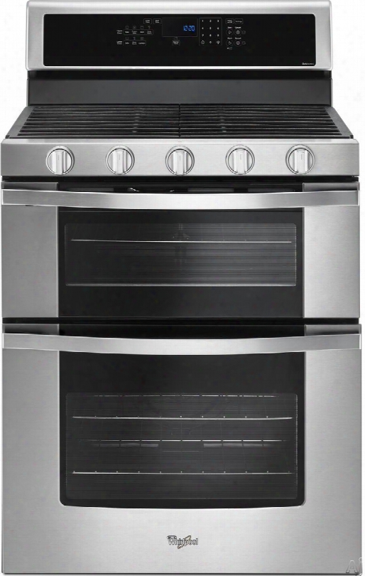 Whirlpool Wgg745s0fs 30 Inch Freestanding Gas Range With 5 Sealed Burners, Dual Ovens, 6 Cu. Ft. Capacity, Frozen Bake Technology, True Convection, Convection Conversion, Temperature Sensor, Steamclean Oven, Sabbath Mode And Ada Compliant: Stainless Steel