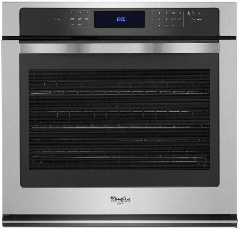 Whirlpool Wos97es0es 30 Inch  Single Electric Wall Oven With 5.0 Cu. Ft. Capacity, True Convection, Self Clean, Concealed Bake Element, Digital Meat Thermometer, Ada Compliant, Star-k Certified Sabbath Mode And Glass Touch Control Panel